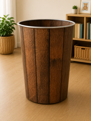 Wood Grain Plastic Waste Bin