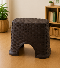 Premium Rattan Style Plastic Stool