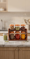 Spice jar rack