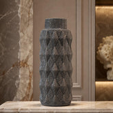 Luxury Grey Textured Ceramic Vase