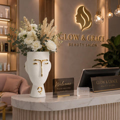 Modern Abstract Face Glass Vase