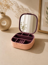 Travel Jewelry Organizer Box with Mirror