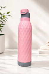 Textured Stainless Steel Vacuum Water Bottle