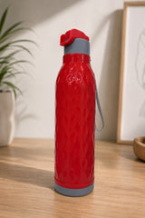 Textured Stainless Steel Vacuum Water Bottle