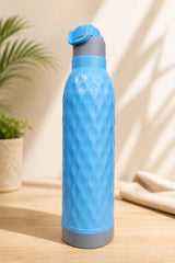 Textured Stainless Steel Vacuum Water Bottle