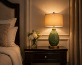 Elegant Green Ceramic Table Lamp