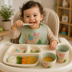 Cute Bamboo Fiber Kids Dining Set