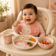 Cute Bamboo Fiber Kids Dining Set