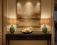 Elegant Green Ceramic Table Lamp