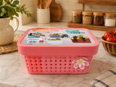 Plastic Storage Basket with Lid