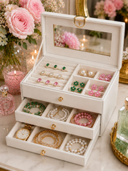 Large Leather Jewelry Box