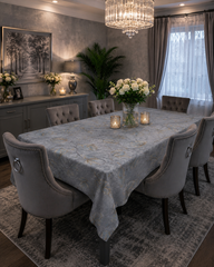 Elegant Grey Dining Table Cover