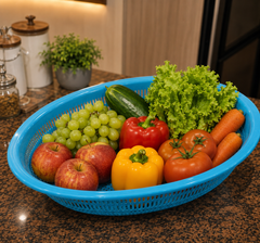 Blue Plastic Fruit & Vegetable Basket