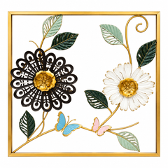 Floral Wall Art – 18 Inch Decorative Metal Wall Hanging0