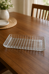 Elegant Glass Serving Tray set of 2