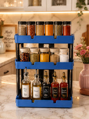 3-Tier Multipurpose Storage Rack – Makeup, Spice & Desk Organizer Shelf