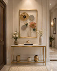 Luxury Metal Floral Wall Art Frame