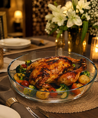 Roasted Chicken & Russian Salad Serving Bowl multipurpose bowl