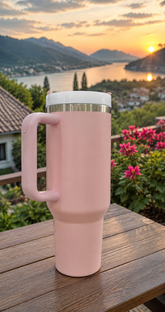 Pink Insulated Water tumbler with Handle