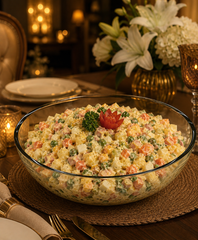 Roasted Chicken & Russian Salad Serving Bowl multipurpose bowl