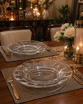 Elegant Glass Dinner Plate Set – Premium Tableware