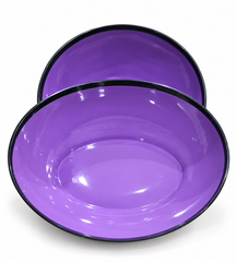Purple and Black Melamine Bowl Set – 2 Pieces