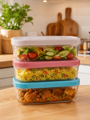 3 piece plastic storage box