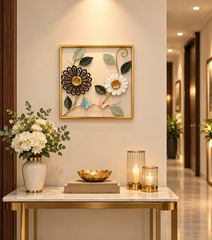 Floral Wall Art – 18 Inch Decorative Metal Wall Hanging0
