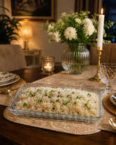 Elegant Glass Serving Tray set of 2
