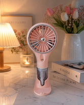 Portable Rechargeable Handheld Fan – Pink