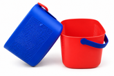 Set of 2 Plastic Storage Baskets with Handles – Red & Blue