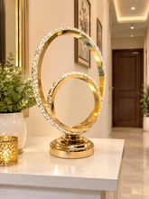 Golden Metal Lamp With Crystal Light