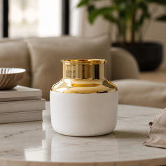 Luxury Black & Gold glass Vase