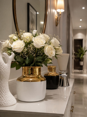 Luxury Black & Gold glass Vase