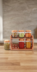 Spice jar rack