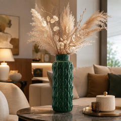 Luxury Green Textured Ceramic Vase