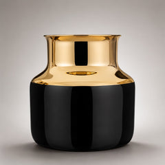Luxury Black & Gold glass Vase