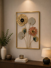 Luxury Metal Floral Wall Art Frame