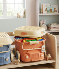 Kids Bus-Shaped Rolling Book