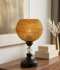 Hard plastic textured table lamp