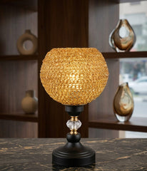 Hard plastic textured table lamp