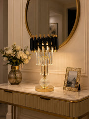Luxury Gold & Crystal Decorative Touch Table Lamp