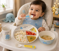 Cute Bamboo Fiber Kids Dining Set