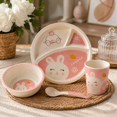 Cute Bamboo Fiber Kids Dining Set
