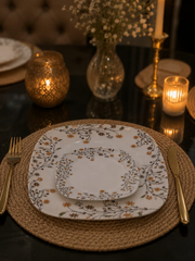 Elegant Floral Melamine Rice Plate 6 plates