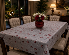 Elegant Waterproof PVC Dining Table Cover – Floral Design