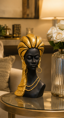 Elegant African Lady Bust Decorative Sculptures –