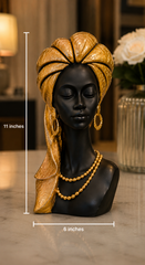 Elegant African Lady Bust Decorative Sculptures –
