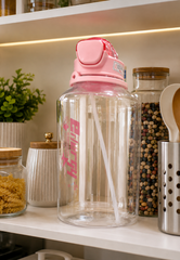 Large Plastic Water Bottle with Flip Lid – Reusable Sports & Travel Bottle