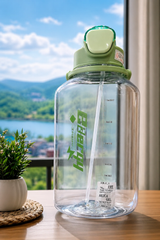 Large Plastic Water Bottle with Flip Lid – Reusable Sports & Travel Bottle
